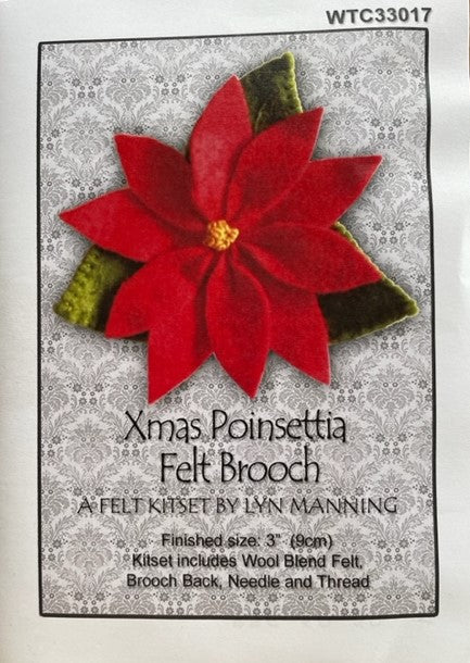Felt Brooch Kitset - Christmas Poinsettia